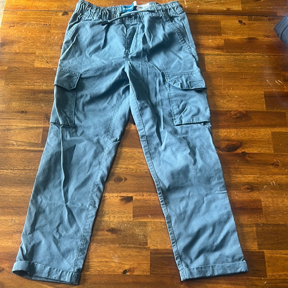 Old Navy Blue Casual Cargo Pants with Drawstring Waist